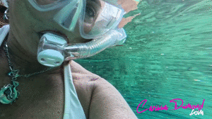 www.carissadumond.com - Carissa in the white bikini underwater with the scooter thumbnail